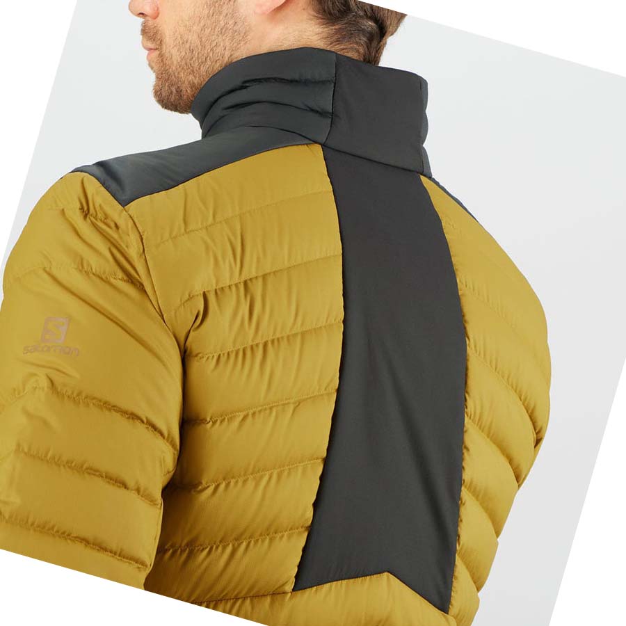 Salomon ESSENTIAL XWARM DOWN INSULATED Kabát Férfi Sárga | HU 2317XYU